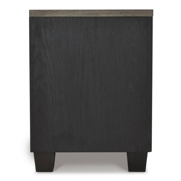 Contemporary Two-Tone 2-Drawer Nightstand With Usb And Power Outlets  |  Nightstands Bedroom Nightstands