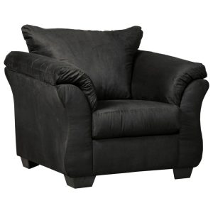 Contemporary Upholstered Chair With Sweeping Pillow Arms  |  Living Room Chairs Living Room Living Room Chairs