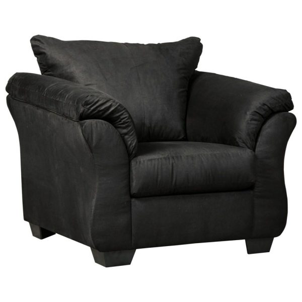 Contemporary Upholstered Chair With Sweeping Pillow Arms  |  Living Room Chairs Living Room Living Room Chairs