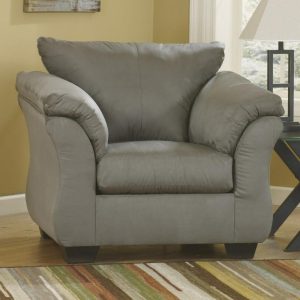 Contemporary Upholstered Chair With Sweeping Pillow Arms  |  Living Room Chairs Living Room Living Room Chairs