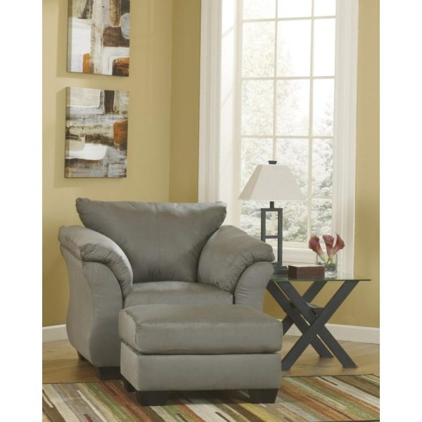 Contemporary Upholstered Chair With Sweeping Pillow Arms  |  Living Room Chairs Living Room Living Room Chairs