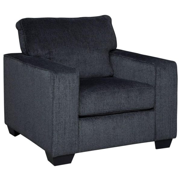 Contemporary Upholstered Chair With Track Arms  |  Living Room Chairs Living Room Living Room Chairs