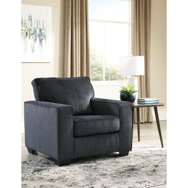 Contemporary Upholstered Chair With Track Arms  |  Living Room Chairs Living Room Living Room Chairs