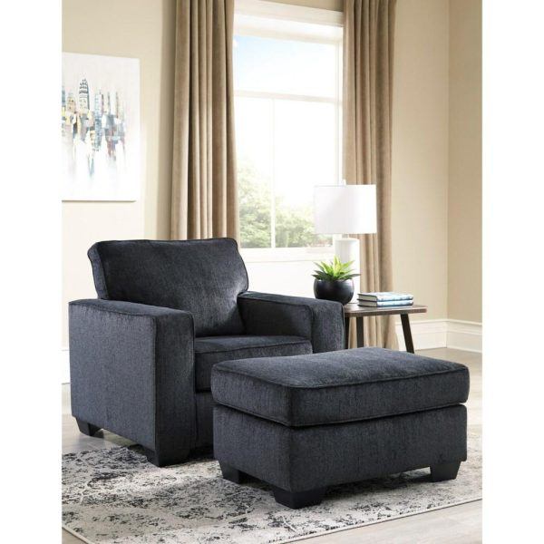 Contemporary Upholstered Chair With Track Arms  |  Living Room Chairs Living Room Living Room Chairs