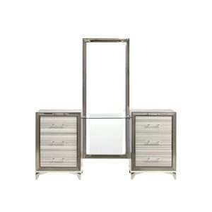 Contemporary White Vanity Desk With Storage  |  Makeup Vanities Bedroom Makeup Vanities