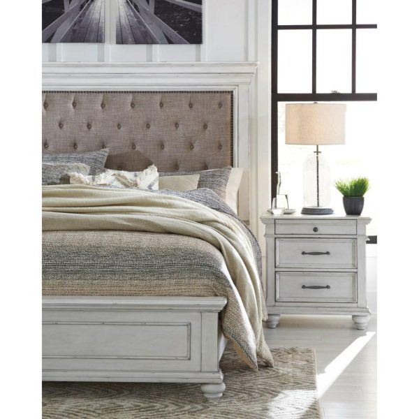 Cottage 3-Drawer Nightstand With Distressed Finish  |  Nightstands Bedroom Nightstands