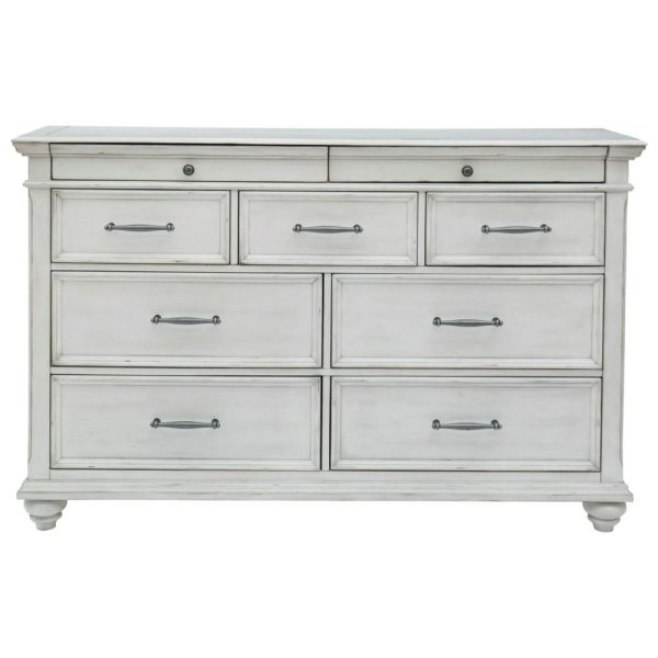 Cottage 9-Drawer Dresser With Distressed Finish  |  Dressers Bedroom Dressers