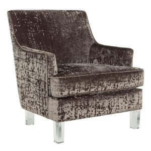 Crushed Velvet Accent Chair With Acrylic Legs  |  Living Room Chairs Living Room Living Room Chairs