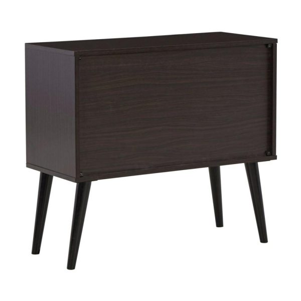 Dark Brown Accent Cabinet With Goldtone Door Pulls  |  Accent Cabinets Accent Cabinets Accent Cabinets