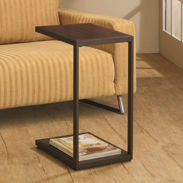 Dark Brown Rectangular Snack Table  |  End & Side Tables End & Side Tables End & Side Tables