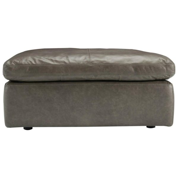 Distressed Leather Oversized Accent Ottoman  |  Ottomans Living Room Ottomans