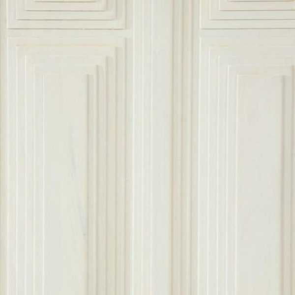 Distressed White Finish Accent Cabinet With Geometric Pattern Doors  |  Accent Cabinets Accent Cabinets Accent Cabinets