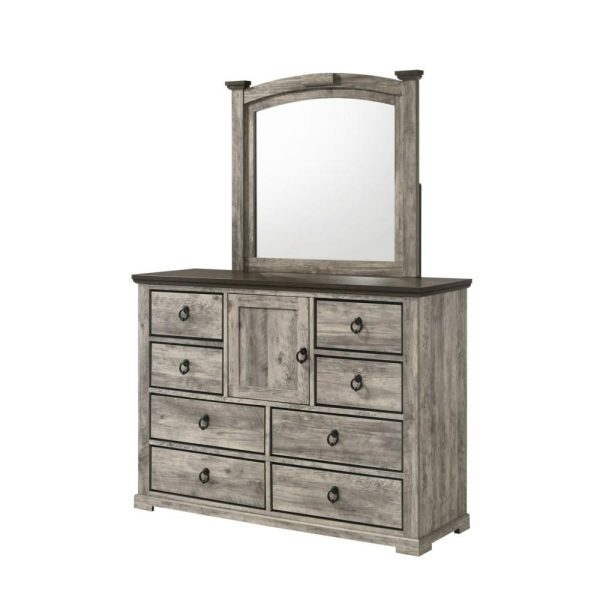 Ella-Mae Rustic Dresser And Mirror  |  Mirrored Dressers Bedroom Mirrored Dressers