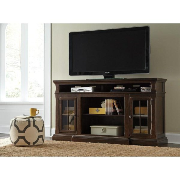 Extra Large Tv Stand With Breakfront & 2 Glass Doors  |  Tv Stands Living Room Tv Stands