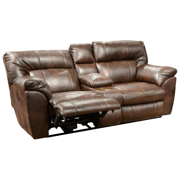 Extra Wide Reclining Console Loveseat With Storage And Cup-Holders  |  Reclining Loveseats Living Room Reclining Loveseats