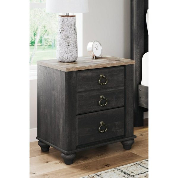 Farmhouse 3-Drawer Nightstand With Usb Ports  |  Nightstands Bedroom Nightstands