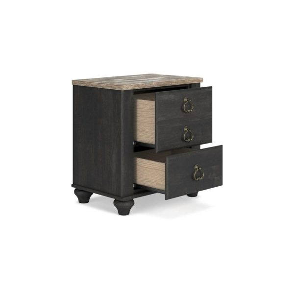 Farmhouse 3-Drawer Nightstand With Usb Ports  |  Nightstands Bedroom Nightstands