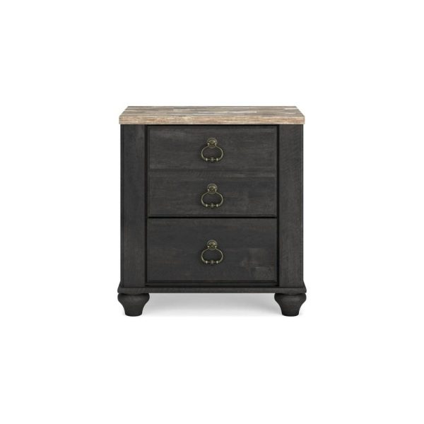 Farmhouse 3-Drawer Nightstand With Usb Ports  |  Nightstands Bedroom Nightstands