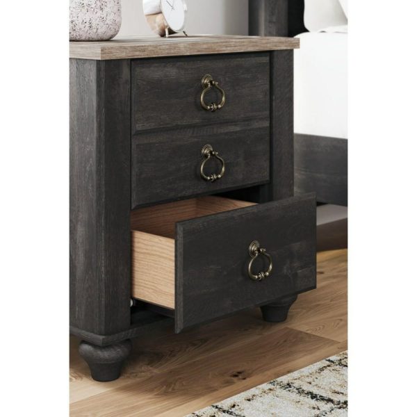 Farmhouse 3-Drawer Nightstand With Usb Ports  |  Nightstands Bedroom Nightstands