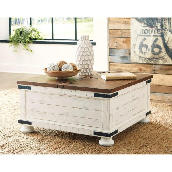 Farmhouse Cocktail Table With Storage  |  Coffee Tables Coffee Tables Coffee Tables