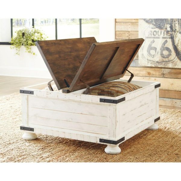 Farmhouse Cocktail Table With Storage  |  Coffee Tables Coffee Tables Coffee Tables