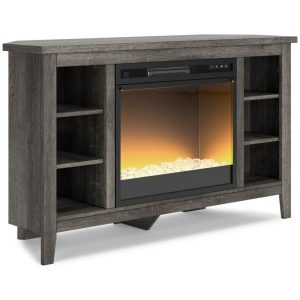 Farmhouse Corner Tv Stand W/ Electric Fireplace  |  Tv Stands Living Room Tv Stands