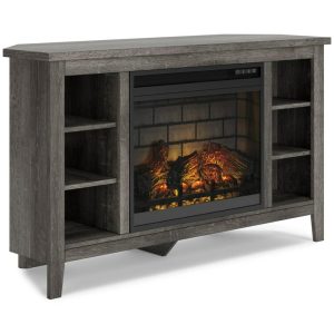 Farmhouse Corner Tv Stand W/ Electric Fireplace  |  Tv Stands Living Room Tv Stands