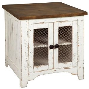 Farmhouse Rectangular End Table With Two-Tone Finish  |  End & Side Tables End & Side Tables End & Side Tables