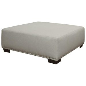 Farmhouse Square Cocktail Ottoman With Nailhead Trim  |  Ottomans Living Room Ottomans