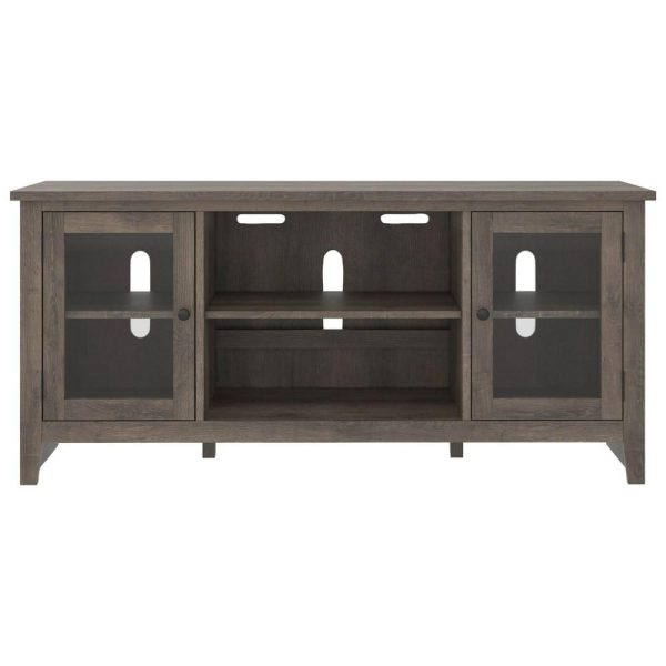 Farmhouse Style Large Tv Stand With Glass Doors  |  Tv Stands Living Room Tv Stands