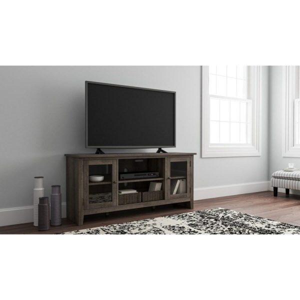 Farmhouse Style Large Tv Stand With Glass Doors  |  Tv Stands Living Room Tv Stands