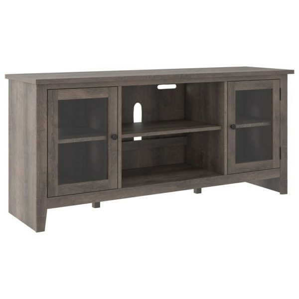 Farmhouse Style Large Tv Stand With Glass Doors  |  Tv Stands Living Room Tv Stands