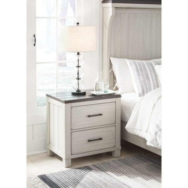 Farmhouse Two-Tone 2-Drawer Nightstand  |  Nightstands Bedroom Nightstands