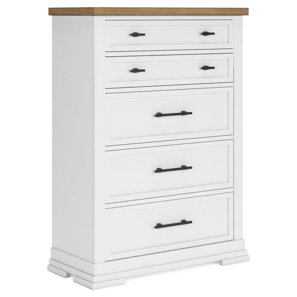 Farmhouse Two-Tone 5-Drawer Chest  |  Chest Of Drawers Bedroom Chest Of Drawers