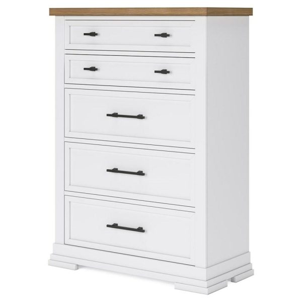 Farmhouse Two-Tone 5-Drawer Chest  |  Chest Of Drawers Bedroom Chest Of Drawers