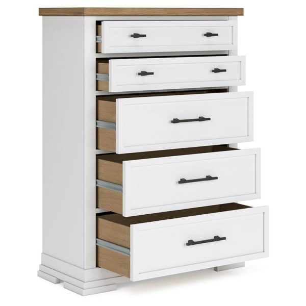 Farmhouse Two-Tone 5-Drawer Chest  |  Chest Of Drawers Bedroom Chest Of Drawers