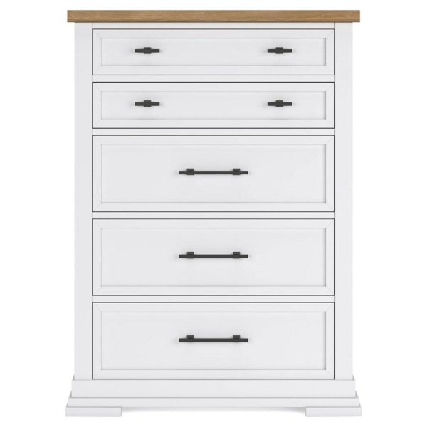 Farmhouse Two-Tone 5-Drawer Chest  |  Chest Of Drawers Bedroom Chest Of Drawers