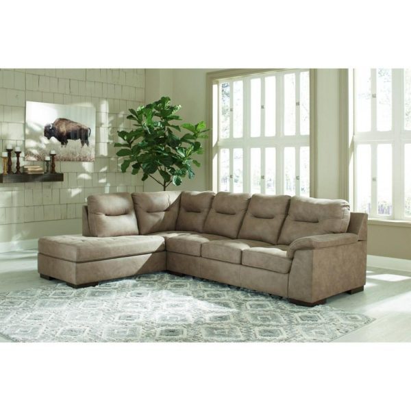 Faux Leather 2-Piece Sectional With Left Chaise  |  Sectional Sofas Living Room Sectional Sofas