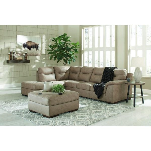 Faux Leather 2-Piece Sectional With Left Chaise  |  Sectional Sofas Living Room Sectional Sofas