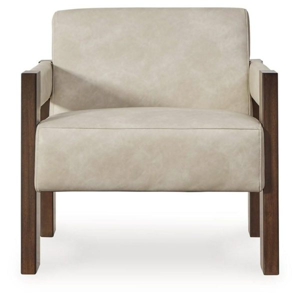 Faux Leather Accent Chair With Wood Frame  |  Living Room Chairs Living Room Living Room Chairs