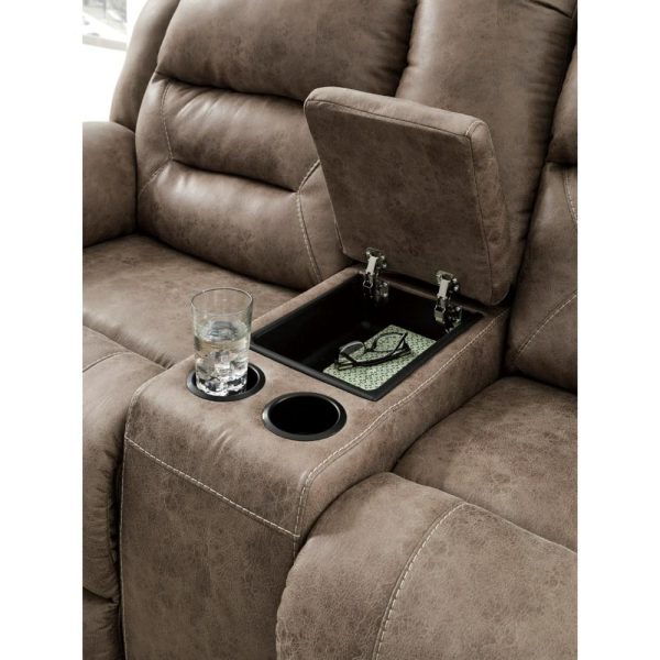 Faux Leather Double Reclining Loveseat W/ Console  |  Reclining Loveseats Living Room Reclining Loveseats