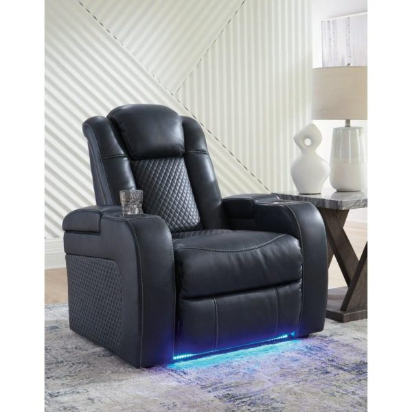 Faux Leather Power Recliner With Adjustable Headrest  |  Recliners Living Room Recliners