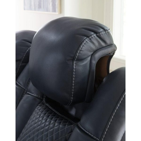 Faux Leather Power Recliner With Adjustable Headrest  |  Recliners Living Room Recliners