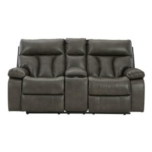 Faux Leather Reclining Loveseat With Console  |  Reclining Loveseats Living Room Reclining Loveseats