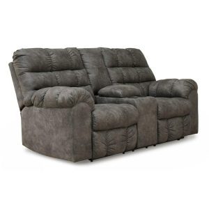 Faux Leather Reclining Loveseat With Console  |  Reclining Loveseats Living Room Reclining Loveseats