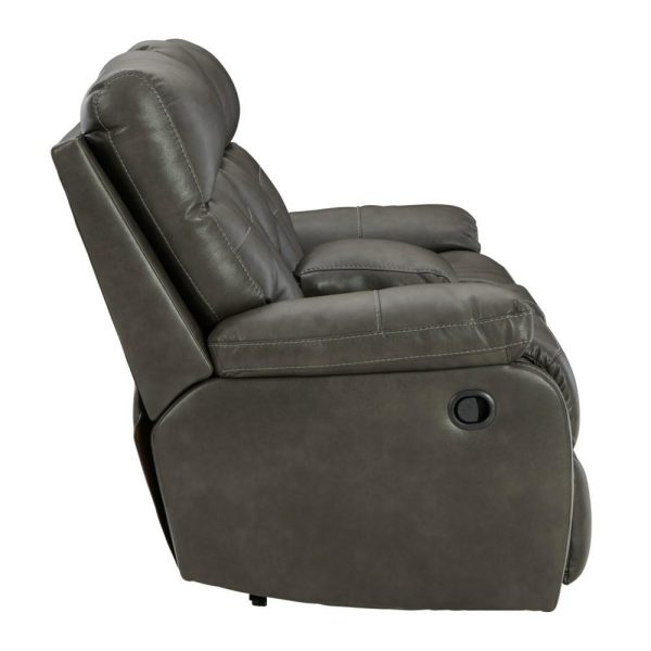 Faux Leather Reclining Loveseat With Console  |  Reclining Loveseats Living Room Reclining Loveseats