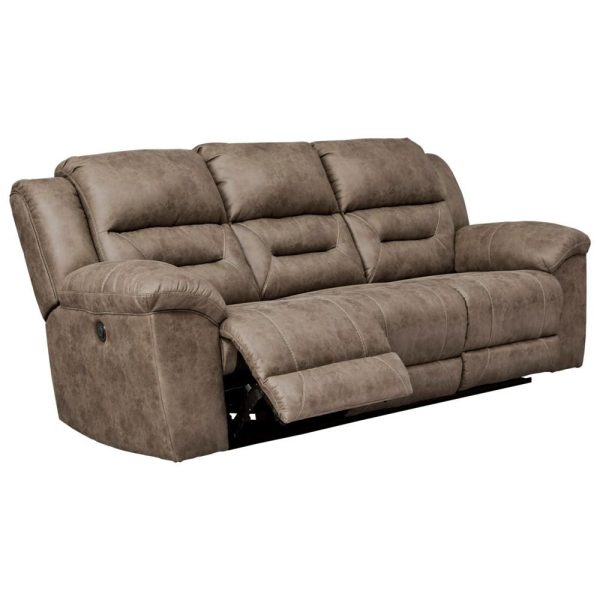 Faux Leather Reclining Power Sofa  |  Sofas Living Room Sofas