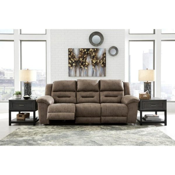 Faux Leather Reclining Power Sofa  |  Sofas Living Room Sofas