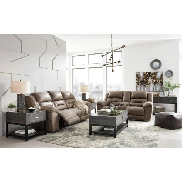 Faux Leather Reclining Power Sofa  |  Sofas Living Room Sofas