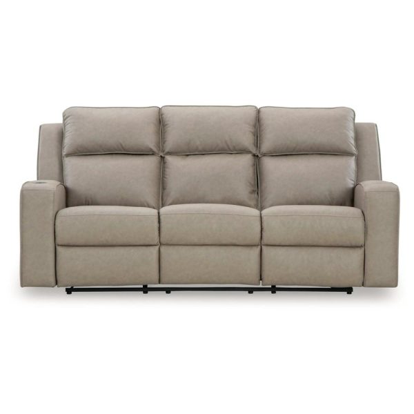 Faux Leather Reclining Sofa With Drop Down Table  |  Sofas Living Room Sofas